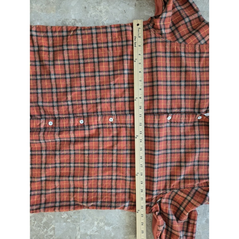 Rag And Bone Pursuit Rove Flannel Plaid Button Down Shirt Mens Large Red - Picture 11 of 13